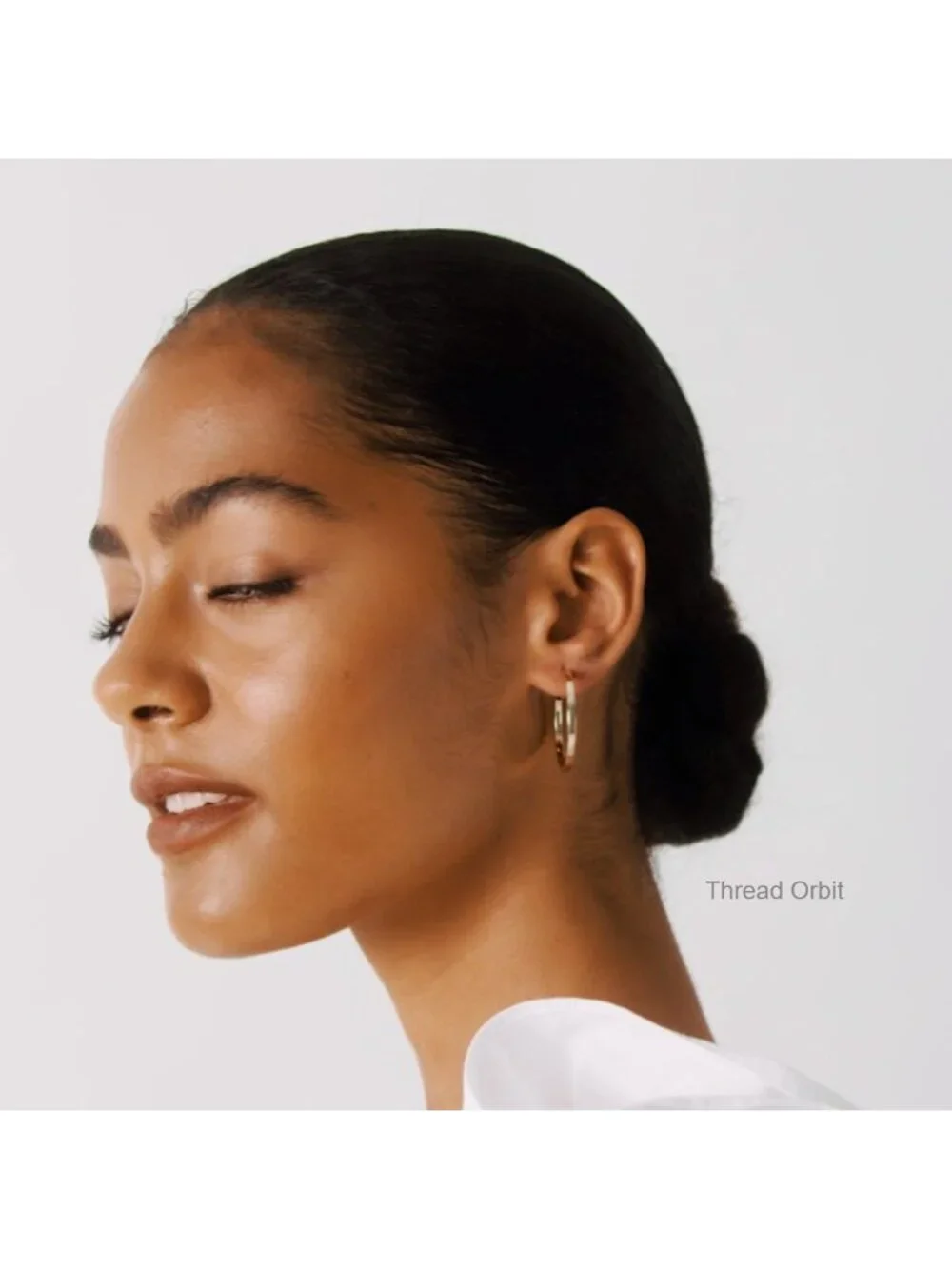14K Gold Plated Thin Square Edge Open Hoop Earrings Lightweight Hoops